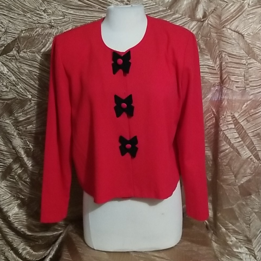 Vintage casual  corner jacket  red